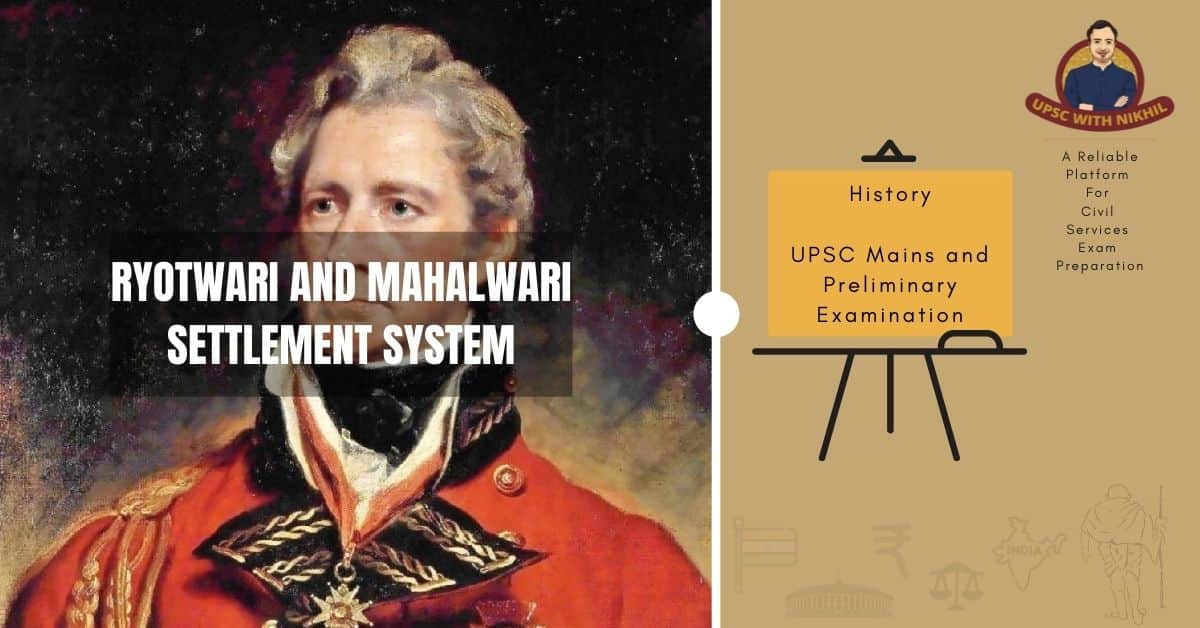 Ryotwari And Mahalwari Settlem